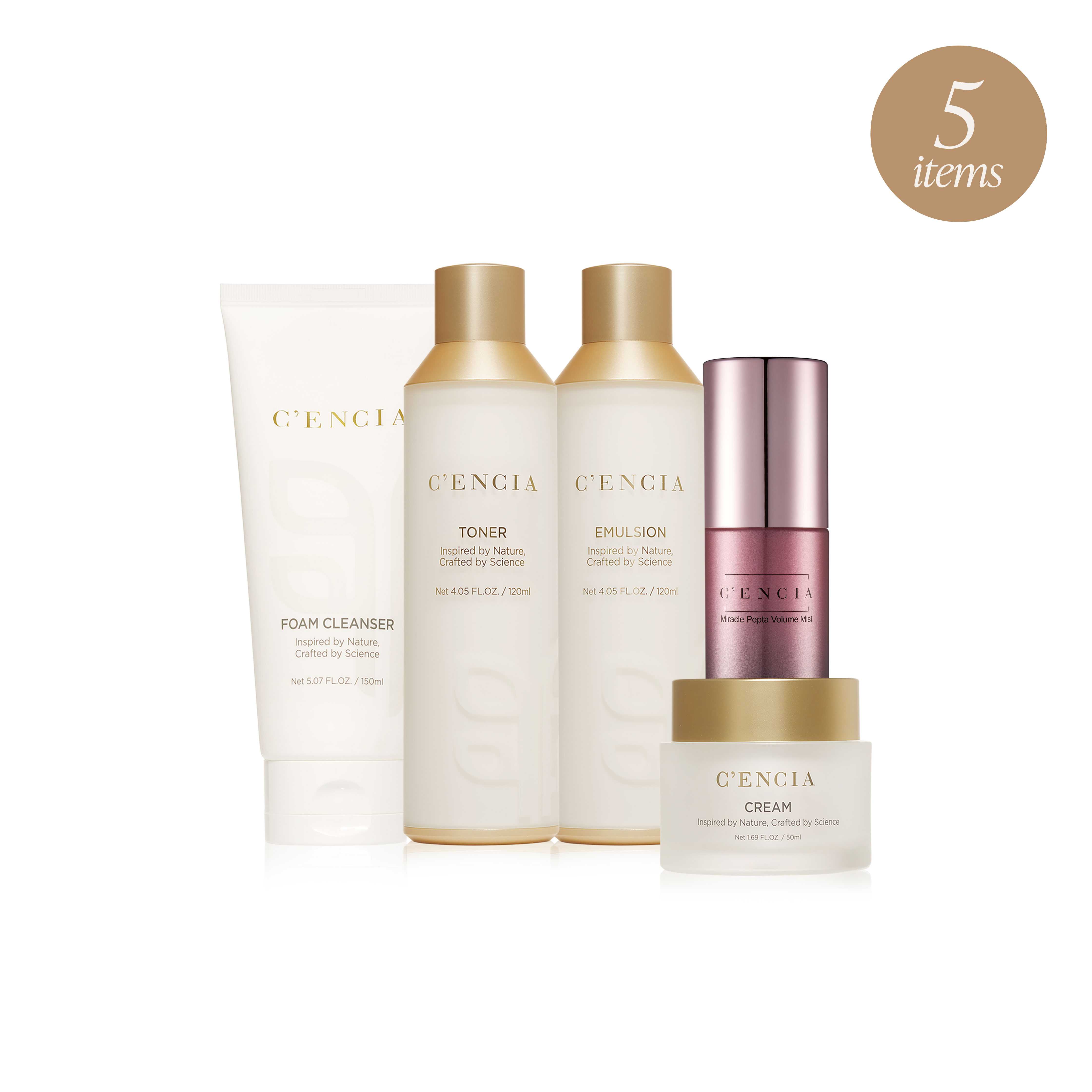 c'encia discovery set. skincare pack. livepure.com